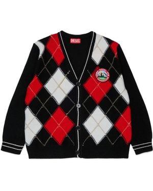 DIESEL Wool-Blend Cardigan - Red