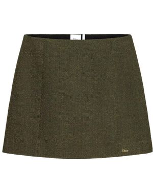 Dior Flared Miniskirt - Green