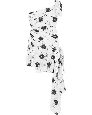 Alessandra Rich One-Shoulder Dress - White
