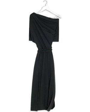 Lemaire Twisted Midi Dress - Black