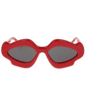 Loewe X Paula's Ibiza Cat Eye Frame Sunglasses - Red