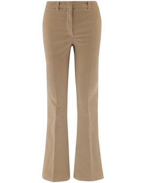 Ql2 Matisse Stretch Velvet Trousers - Natural