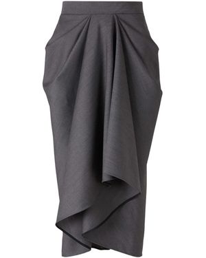 Givenchy Pleated Midi Skirt - Grey