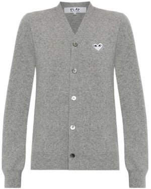 COMME DES GARÇONS PLAY Long-Sleeve Cardigan - Gray