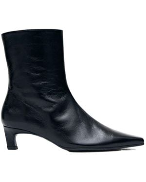 Alohas Ambar Mid Heel Ankle Boots - Blue