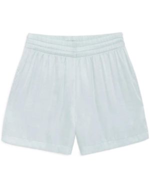 Anine Bing Kam Elastic-Waist Shorts - Blue