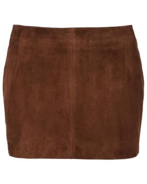 Nour Hammour Back Zip Skirt - Brown