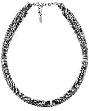 Brunello Cucinelli Leather Choker - Metallic