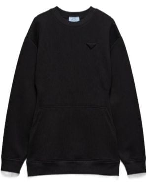 Prada Short Fleece Dress - Black