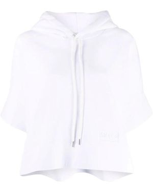 Stella McCartney Cropped Short-Sleeve Hoodie - White