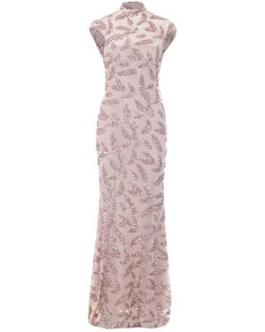 Aniye By Rose Fatal Uma Sequined Long Dress - Pink