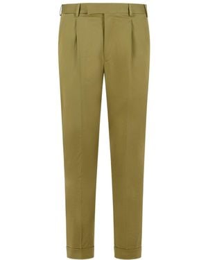 PT01 Pt Torino Rebel Pleated Cuffed Pants - Green