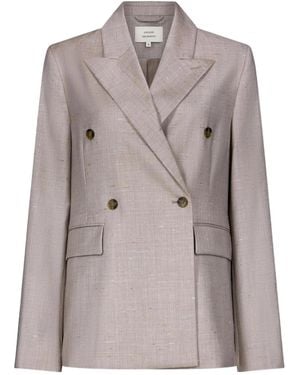 Loulou de Saison Norma Double-Breasted Blazer - Gray