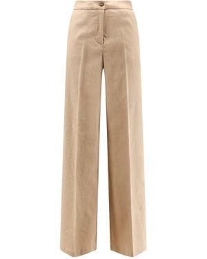 Pinko Jacopone Wide-Leg Trousers - Natural