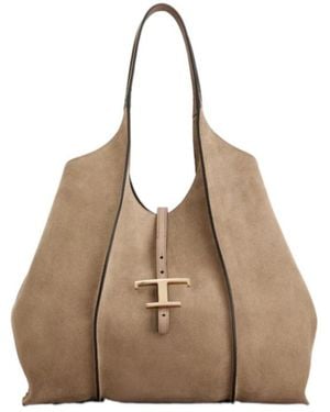 Tod's T Timeless Shopping Bag - Natural