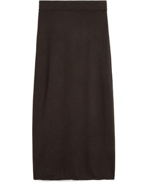 TOTEME Long Knit Skirt Fondante - Brown