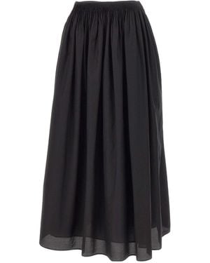Loulou de Saison Naya Flared Midi Skirt - Black