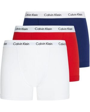 Calvin Klein Three-Piece Stretch Pure Cotton Underpants - Blue