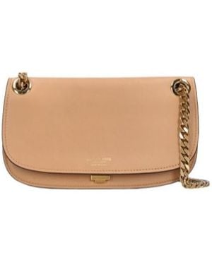 Michael Kors Mini Clean Shiny Leather Shoulder Bag - Natural