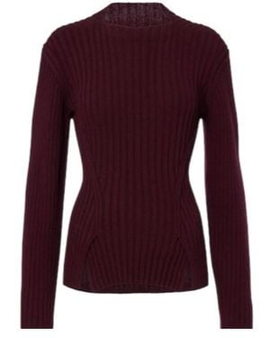 Victoria Beckham Ribbed-Knit Wool And Cashmere Jumper - Purple