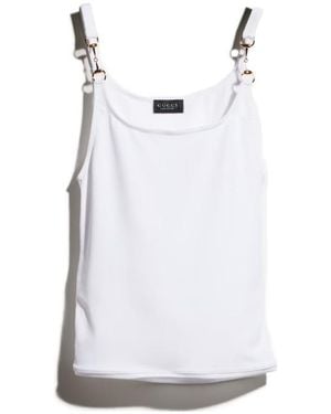 Gucci Viscose Crêpe Jersey Top With Horsebit - White