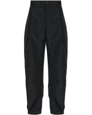 Willy Chavarria Wide Leg Pleated Trousers - Black
