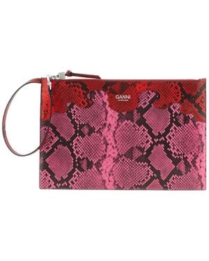Ganni Fairy Zip Wristlet Bag - Red