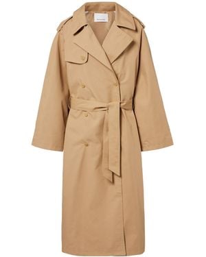 Frankie Shop Riva Oversized Cotton Trench Coat - Natural