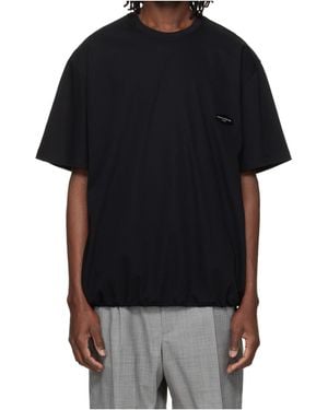 WOOYOUNGMI Crew Neck Logo T-Shirt - Black