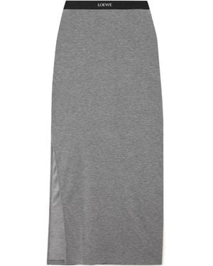 Loewe Side-Split Skirt - Grey