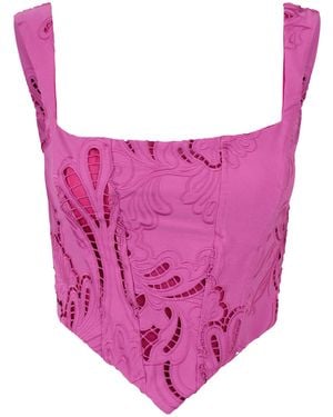 GIUSEPPE DI MORABITO Embroidered Top - Pink