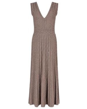 D.exterior V-Neck Dress - Brown