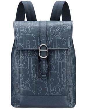 Dior Daily Backpack With Flap - Blue
