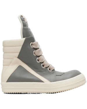 Rick Owens Lace-Up High-Top Casual Trainers - Grey