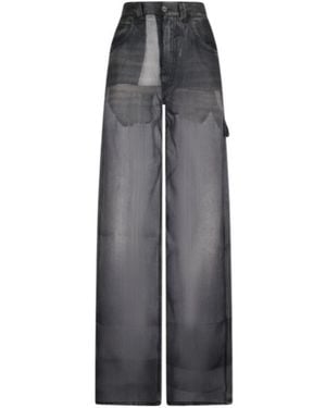 Haikure Winona Sheer Wide-Leg Trousers - Grey