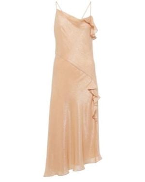 Victoria Beckham Twill Slip Dress - Natural