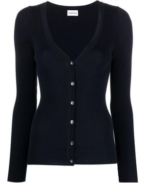 P.A.R.O.S.H. Long-Sleeved Rib Cardigan - Blue