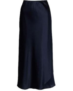 Dorothee Schumacher Sense Of Shine Silk-Blend Satin Slip Skirt - Blue