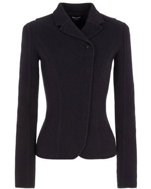 Giorgio Armani Lapel Long-Sleeved Casual Jacket - Blue
