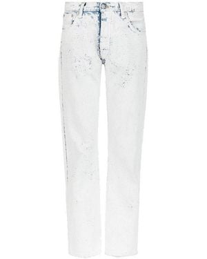 Maison Margiela Mid Rise Straight Leg Jeans - White