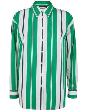 Ralph Lauren Lauren Striped Oversized Shirt - Green