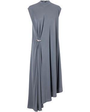 Bottega Veneta Embellished Crepe-Jersey Midi Dress - Blue