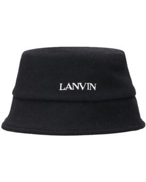 Lanvin Wide-Brimmed Dome Hat - Black