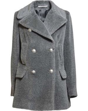 Tagliatore Long-Sleeved Coat - Grey