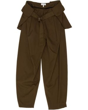 Loewe Belted Wide Leg Trousers - Green