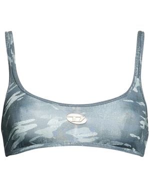 DIESEL Camouflage Bikini Top - Blue
