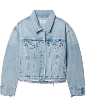 Agolde Martika Distressed Organic Denim Jacket - Blue