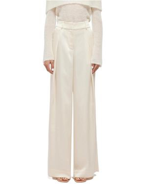 Jonathan Simkhai Mercer Satin Trousers - White