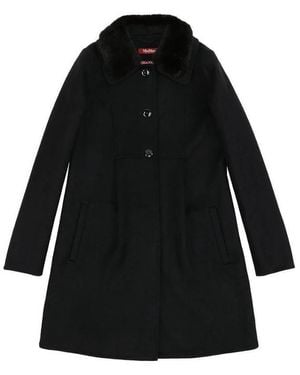 Max Mara Fur Collar Coat - Black