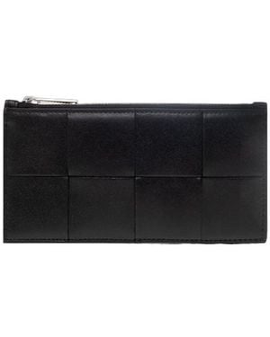 Bottega Veneta Intrecciato Zipped Card Holder - Brown